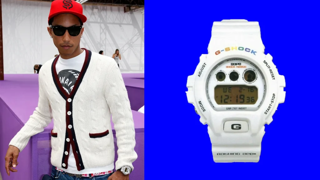 2- فَرِل ویلیامز - Pharrell Williams » کاسیو جی شاک CASIO G-SHOCK BAPE EDITION DW-6900