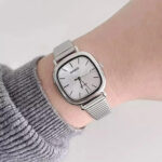 خرید و قیمت ساعت زنانه کاسیو LTP-B166D-7A | تمام استیل مربعی | ساعت جَم