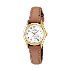 ساعت مچی زنانه Casio LTP‑1094Q‑7B7R | بند چرمی طلایی
