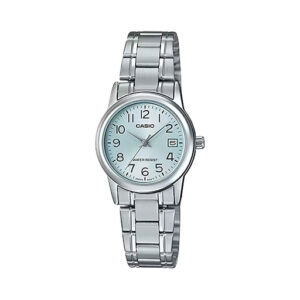 ساعت مچی زنانه Casio LTP‑V002D‑2B | بند استیل صفحه آبی