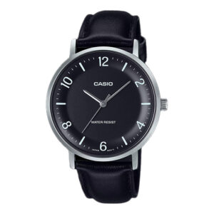 ساعت مچی مردانه Casio MTP‑VT03L‑1B | مینیمال صفحه مشکی