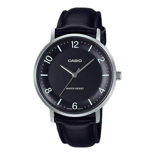 MTP-VT03L-1B ساعت مچی مردانه Casio MTP‑VT03L‑1B | مینیمال صفحه مشکی