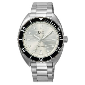 ساعت مچی مردانه Q&Q Q08C-002PY | فلزی نقره‌ای کلاسیک