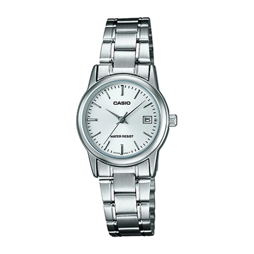 LTP-V002D-7A ساعت مچی زنانه Casio LTP-V002D-7A | بند استیل صفحه آبی